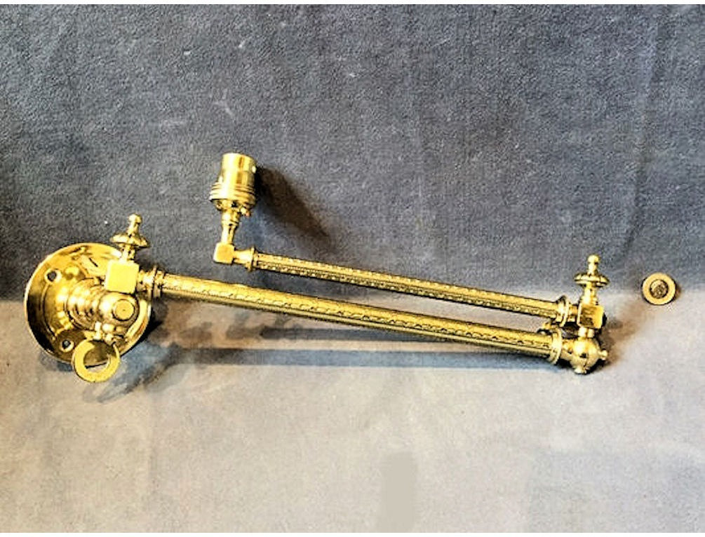 Extending Brass Wall Light — view 2