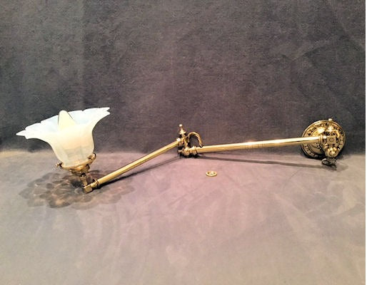 Extending Brass Wall Light — Brass, late 19th century