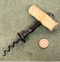 Faceted Steel & Bone Corkscrew — Steel, late 19th century
