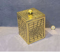 Faux Crocodile Brass Tea Caddy — Brass, 1920's