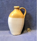 Flat Sided Stoneware Flask — Stoneware, late 19th century