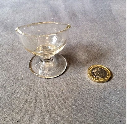 Freeblown Clear Glass Eye Bath — Glass, late 19th century