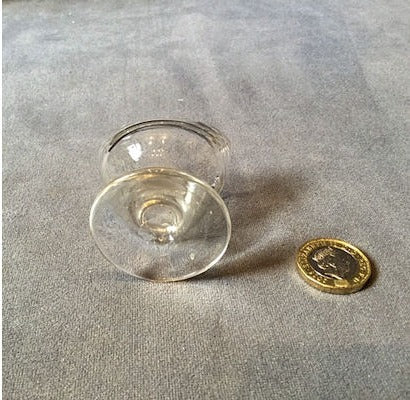 Freeblown Clear Glass Eye Bath — view 2