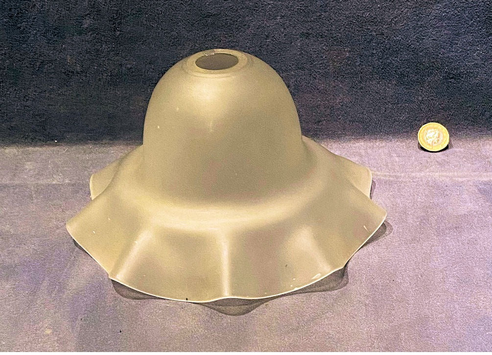 Frosted Glass Electric Lamp Shade — Glass, 1920's