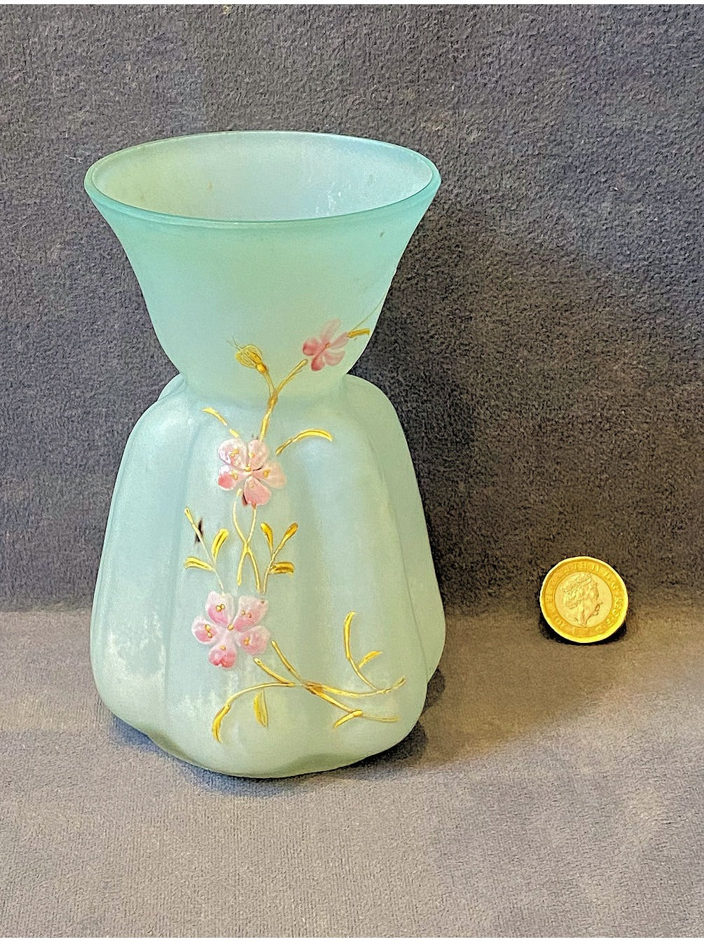 Frosted Glass Hyacinth Vase — view 2