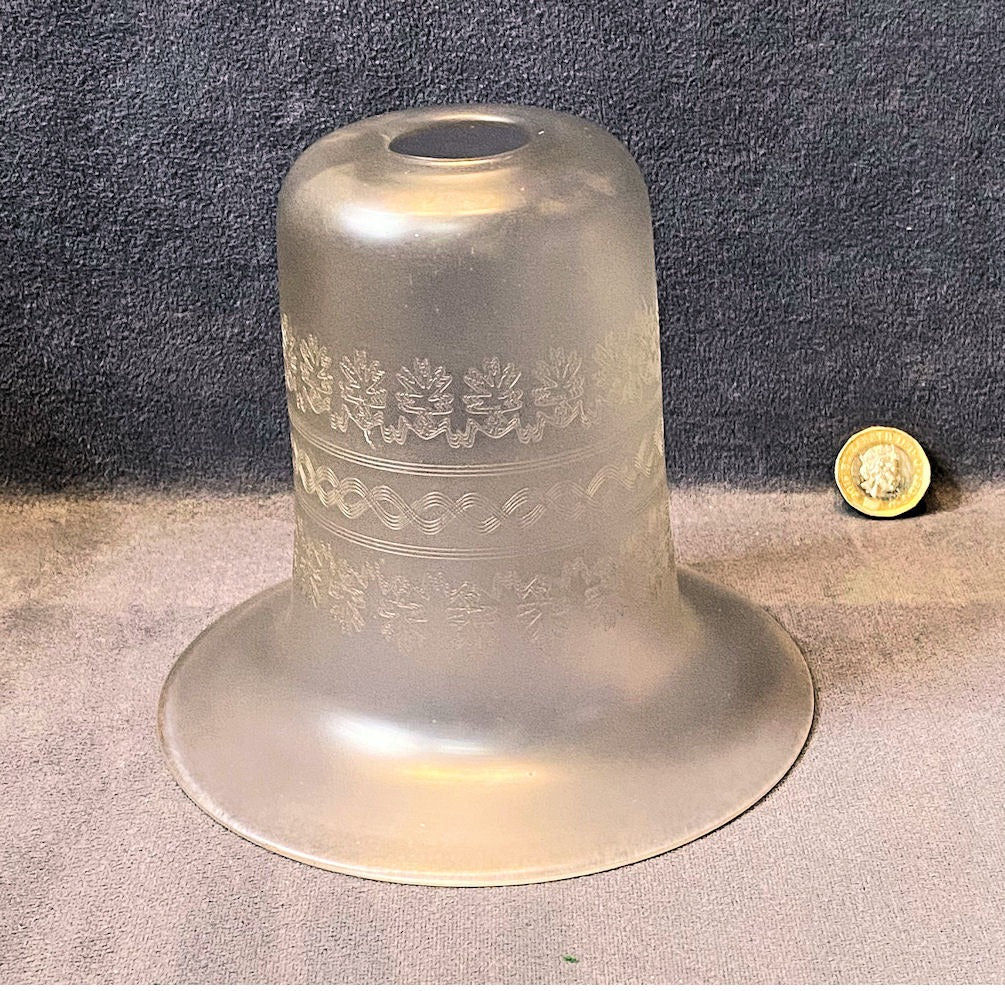 Frosted Glass Lamp Shade — Glass, 1920's