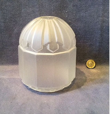 Frosted Glass Light Shade — Glass, 1930's