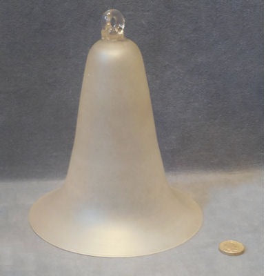 Frosted Glass Oil Lamp Smoke Deflector — Glass, late 19th century