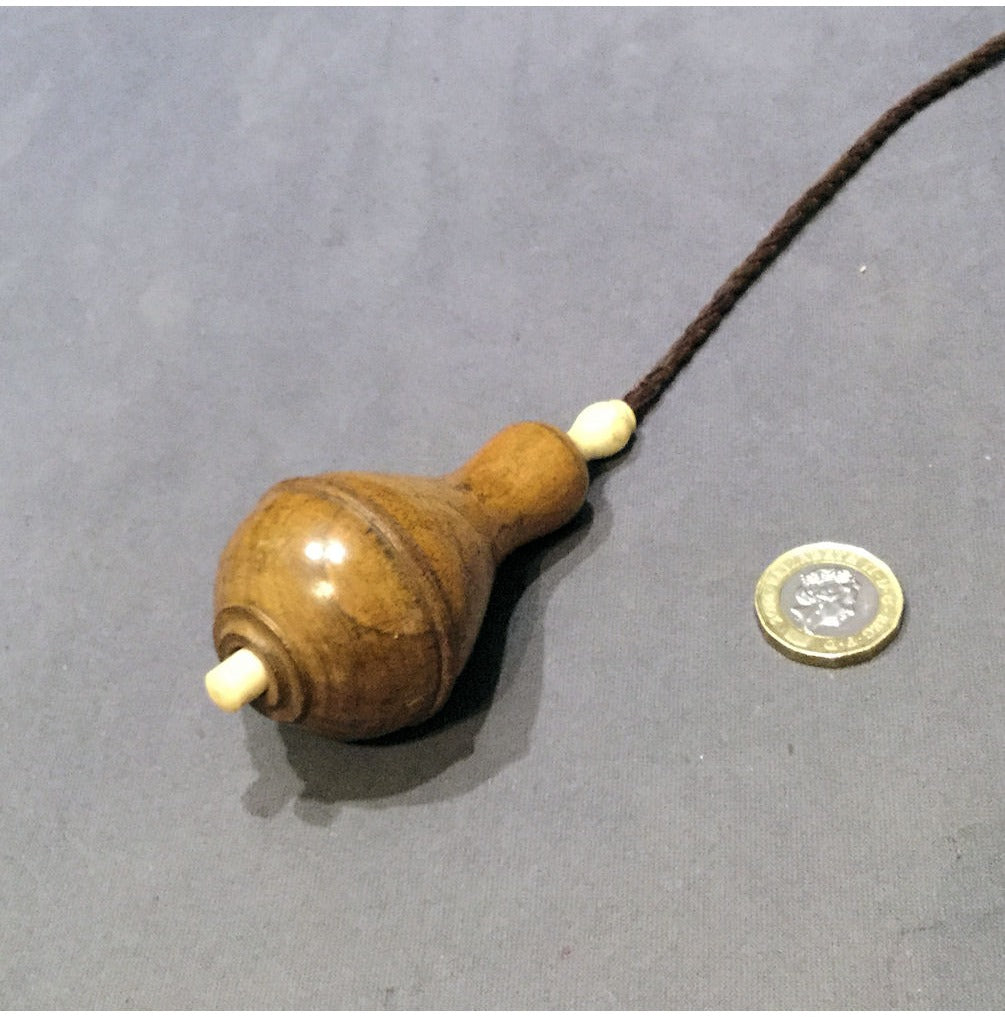 Fruitwood Pendant Electric Bell Push — view 2