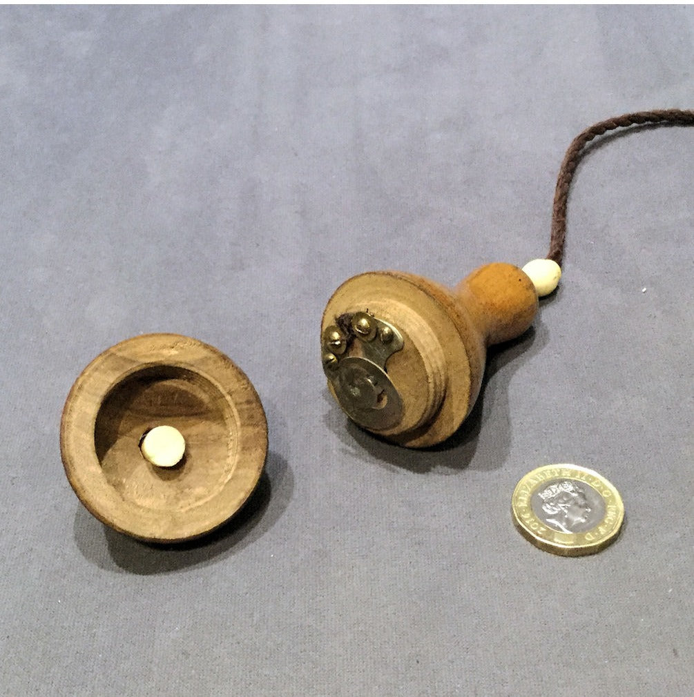 Fruitwood Pendant Electric Bell Push — view 3