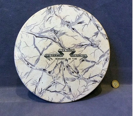G &W Pairman Newcastle on Tyne Ceramic Scale Plate — Ceramic, late 19th century