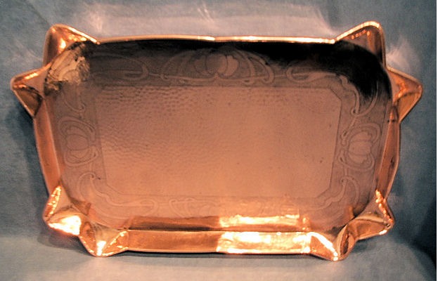Galleried Copper Tray — Copper, circa 1900