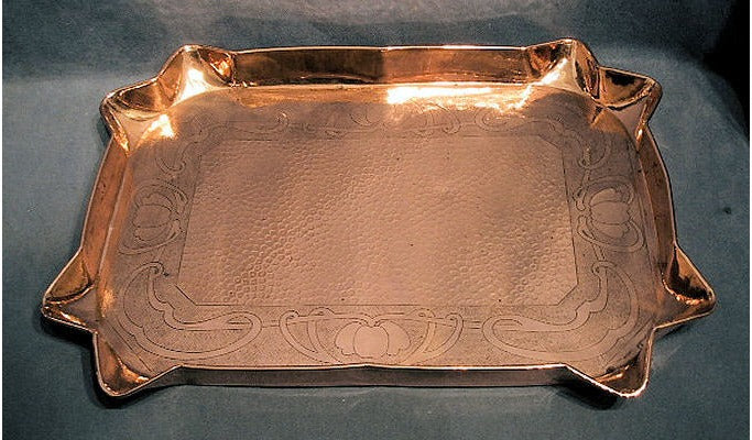 Galleried Copper Tray — view 2
