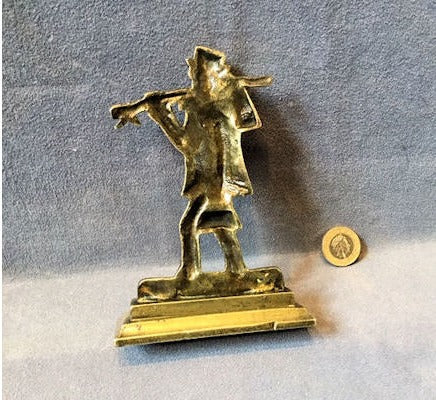 Gamekeeper / Fisherman Brass Mantel Ornament — view 2
