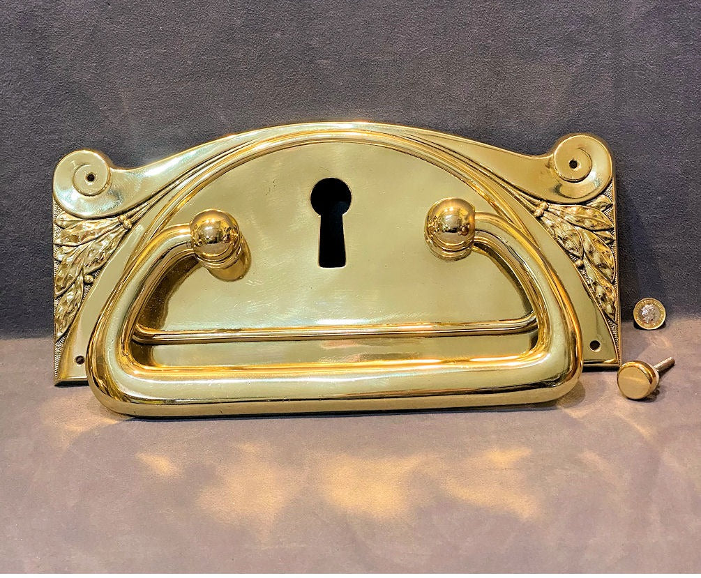 Giant Brass Drawer Handle — Brass, late 19th century