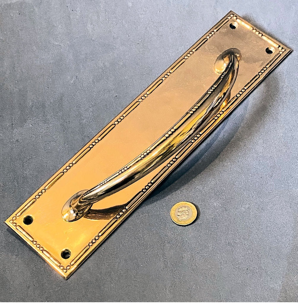 Gibbons Brass Door Pull — Brass, late 19th century