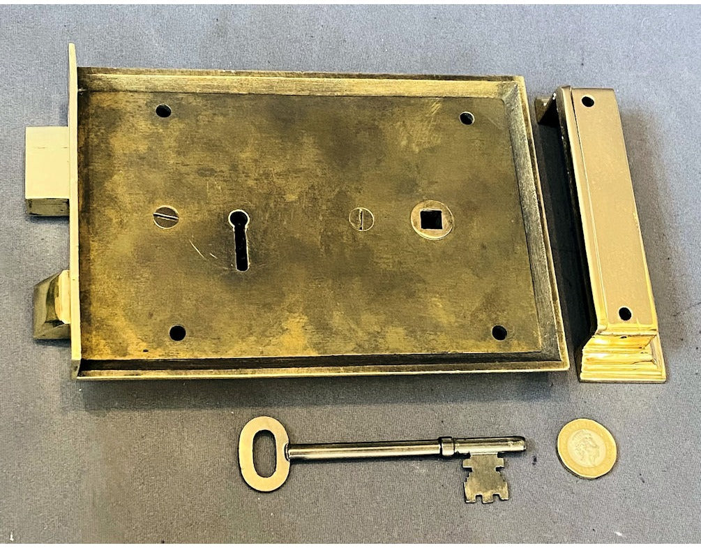 Gibbons Brass Rim Lock — view 2