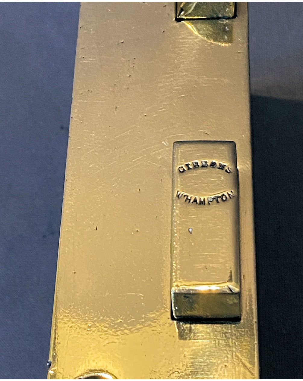 Gibbons Brass Rim Lock — view 2