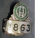 Glasgow Corporation Buses Badge — Brass, 1863