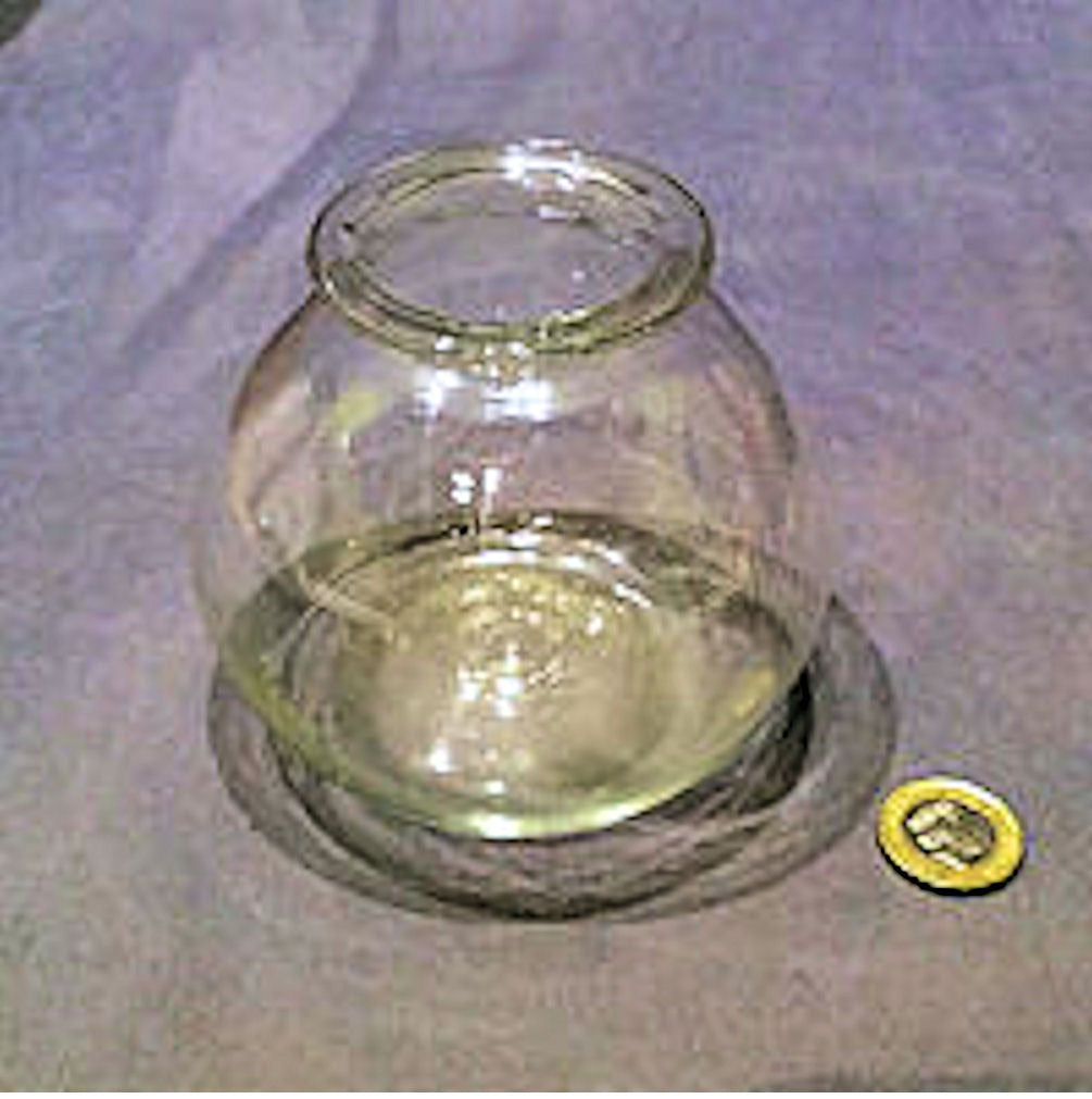 Glass Cupping Vase — Glass, mid 19th century