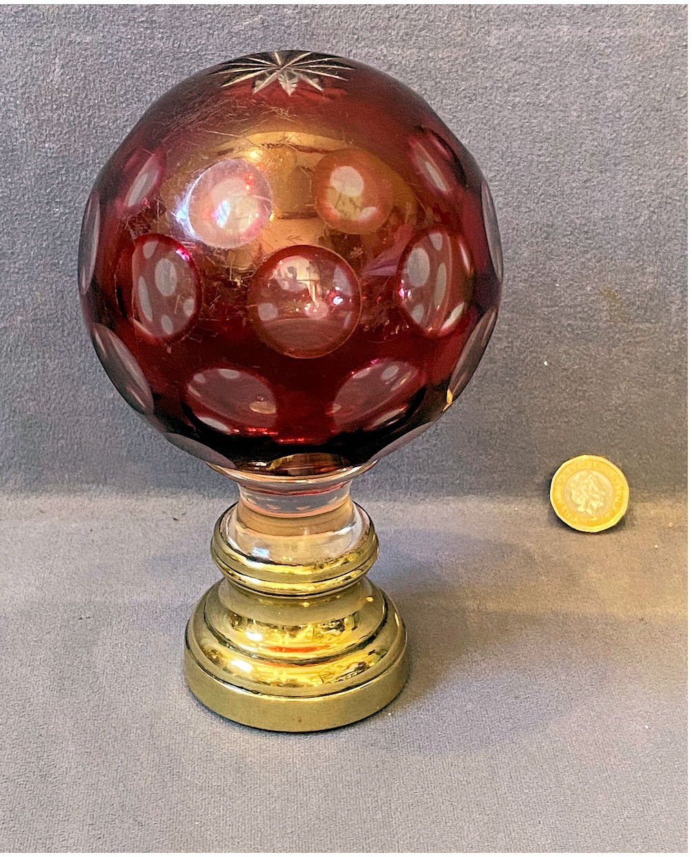 Glass Newel Post Finial — view 2