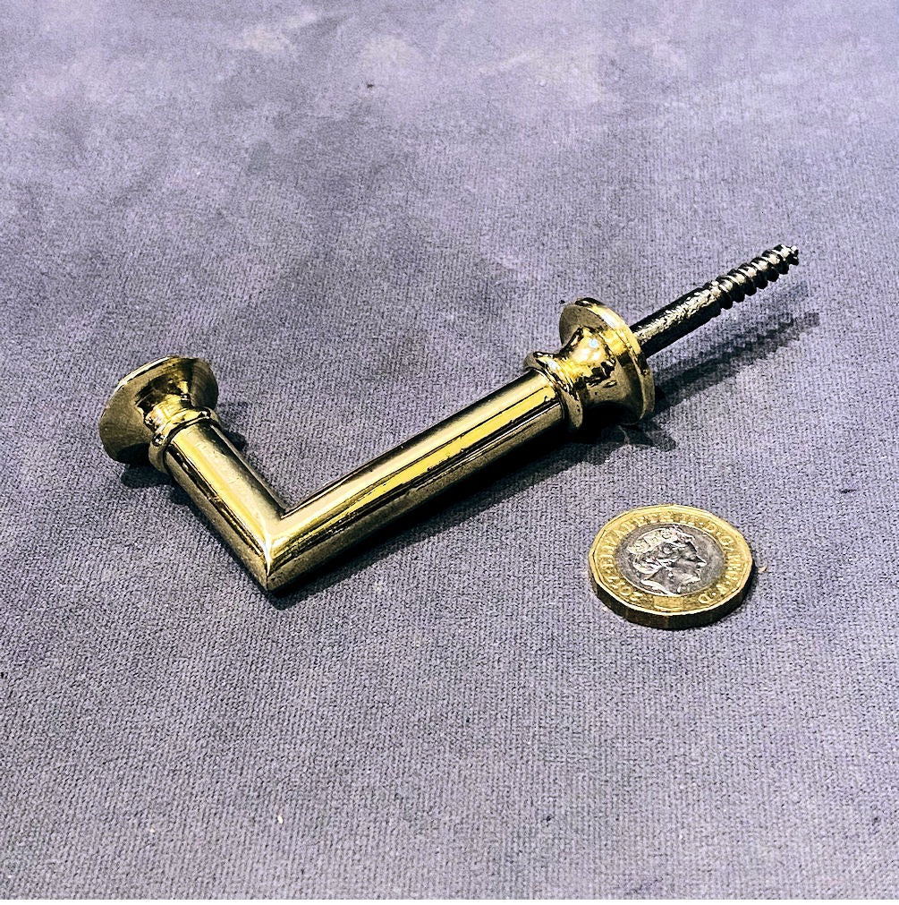 Gothic Revival Brass Coat or Hat Peg, 3 available — Brass, late 19th century