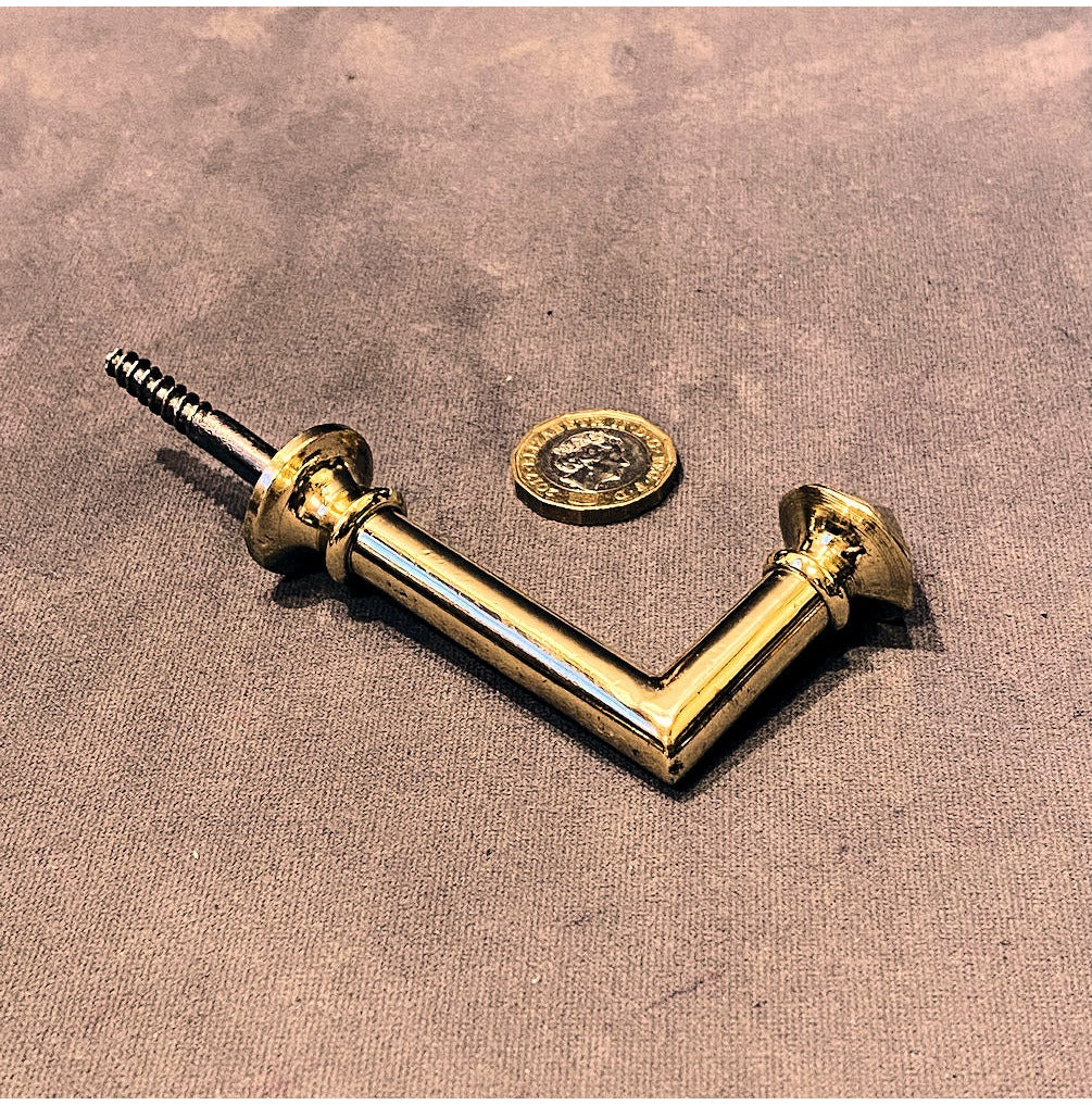 Gothic Revival Brass Coat or Hat Peg, 3 available — view 2