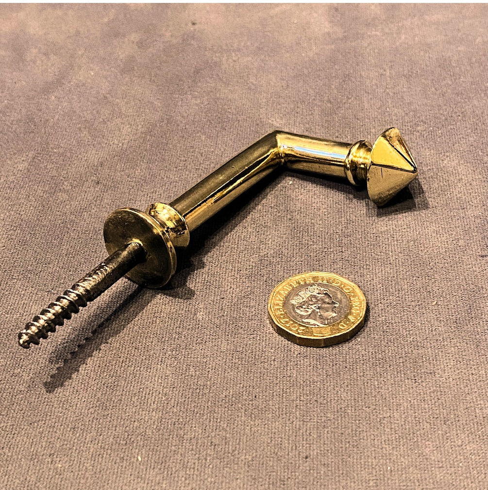 Gothic Revival Brass Coat or Hat Peg, 3 available — view 3