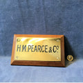H.M. Pearce & Co Brass Nameplate — Brass
