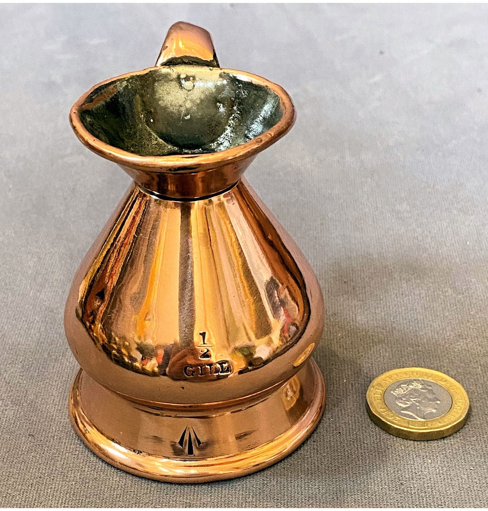 Half Gill Copper Ale Measure — view 2