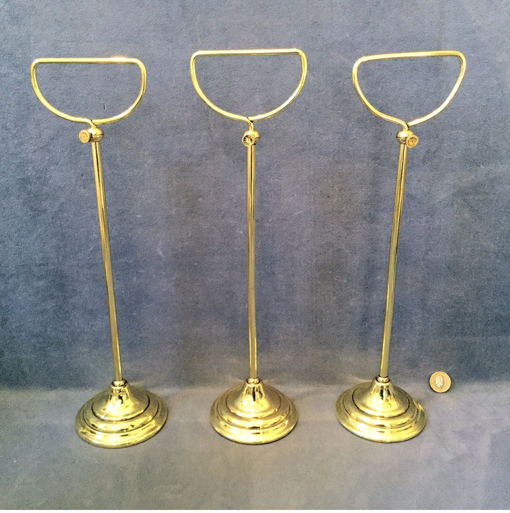 Harris and Sheldon Brass Shop Display Stands, 3 available — Brass, circa 1900