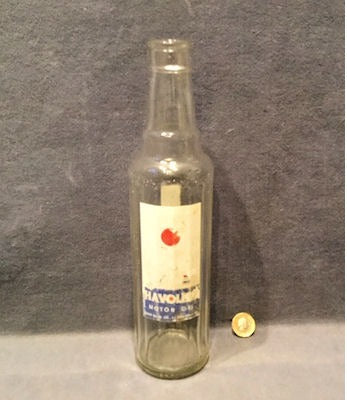 Havoline Oil Bottle — Glass, 1950's