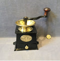 Hawkins and Co Coffee Grinder — Brass, late 19th century