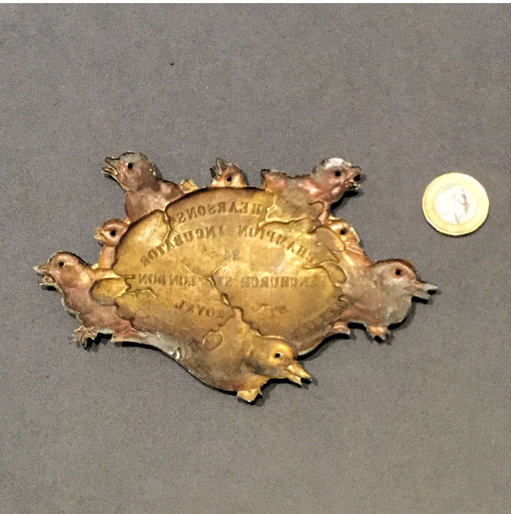 Hearsons Incubator Brass Makers Plate — view 2
