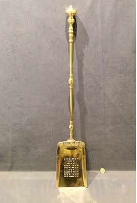 Heavy Brass Fireside Shovel — Brass, late 19th century