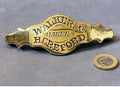 Hereford Saddler's Brass Name Plate — Brass, late 19th century