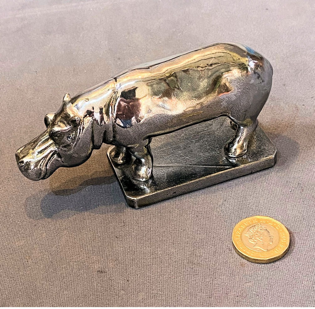 Hippo Chromed Car Mascot — Chrome