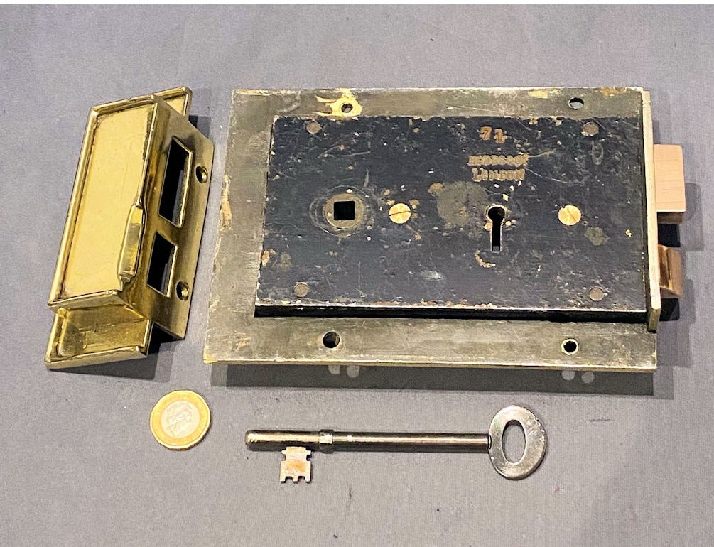 Hobbs & Co Brass Rim Lock — view 2