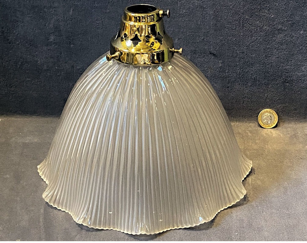 Holophane Frosted Glass Electric Lamp Shade — Glass, 1913