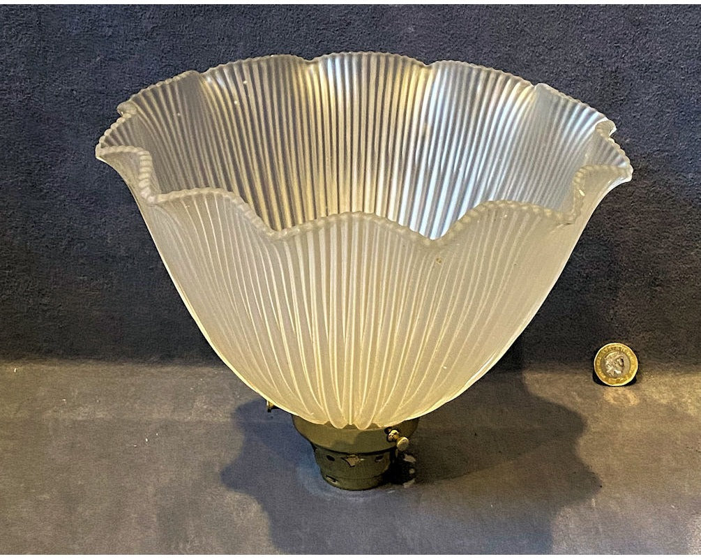 Holophane Frosted Glass Electric Lamp Shade — view 2