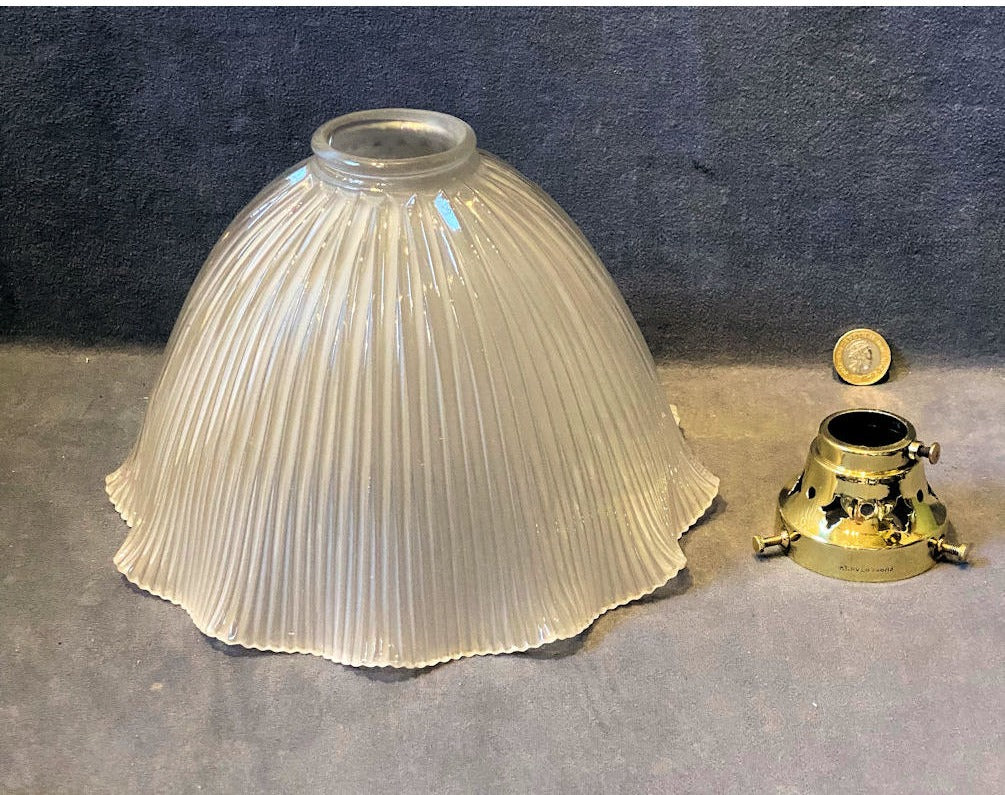 Holophane Frosted Glass Electric Lamp Shade — view 4
