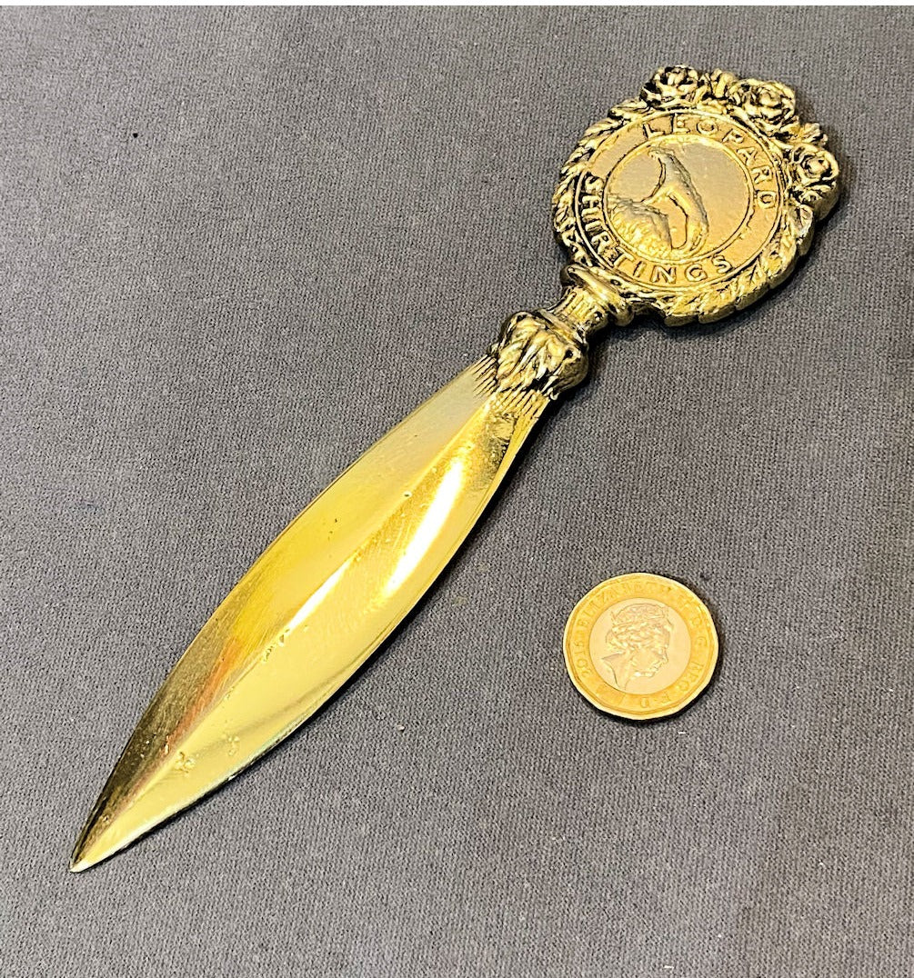 Horrockses Crewdson Brass Letter Opener — view 2