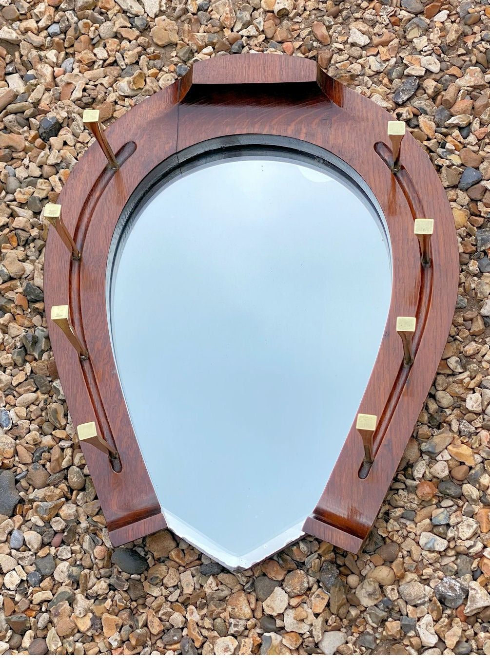 Horse Shoe Shaped Coat Rack — Oak, late 19th century