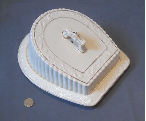 Horseshoe Shaped Cheese Dish — Ceramic, 1920's