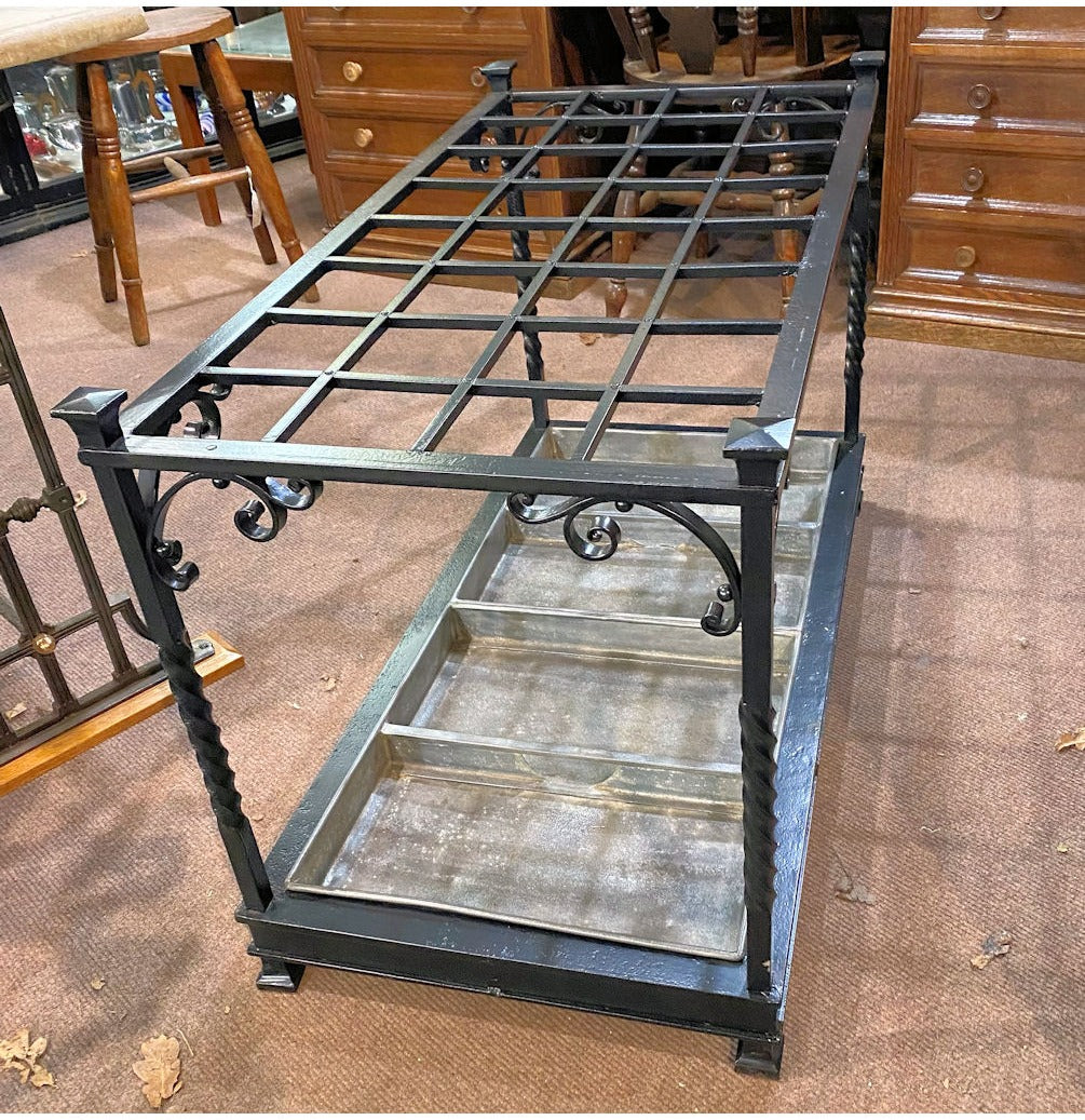 Huge Wrought Iron Umbrella Stand — view 2