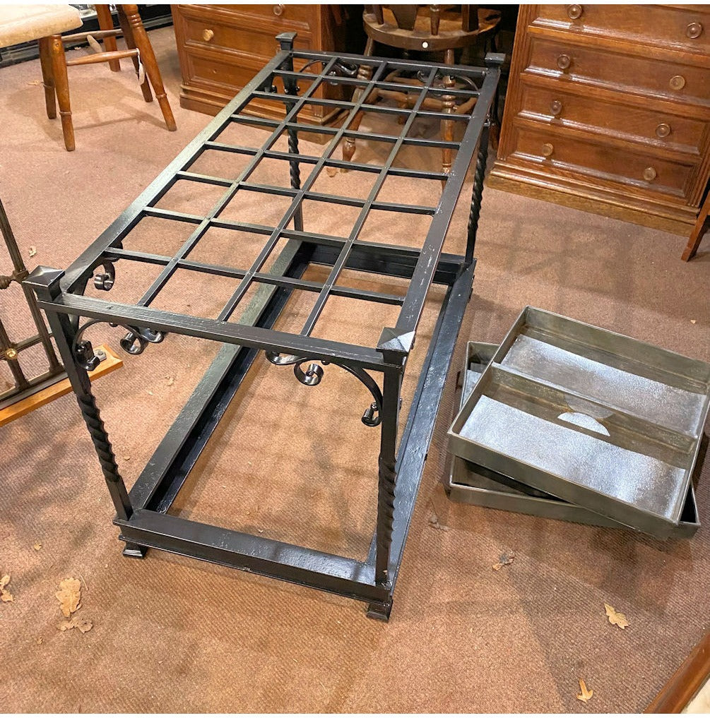 Huge Wrought Iron Umbrella Stand — view 3