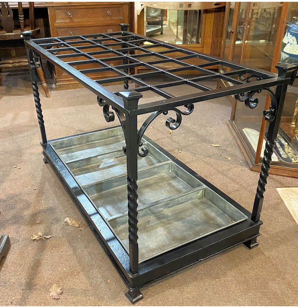 Huge Wrought Iron Umbrella Stand — view 4
