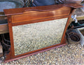 Inlaid Mahogany Overmantle Mirror — Mahogany, circa 1900