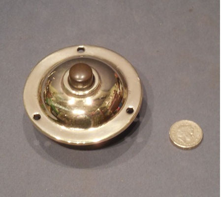 Interior Electric Bell Push — Brass, 1920's