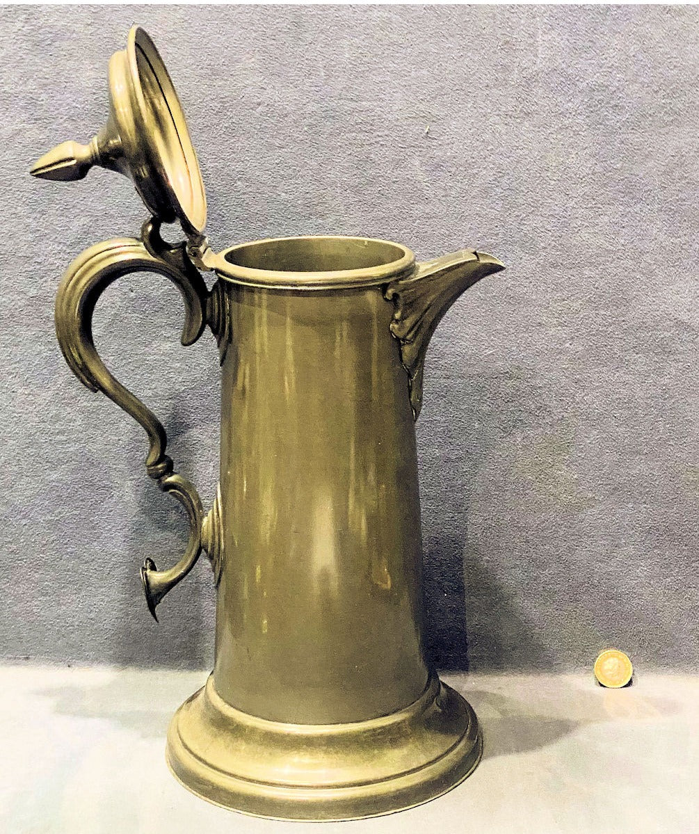 J. Dixon Large Pewter Lidded Jug — view 2
